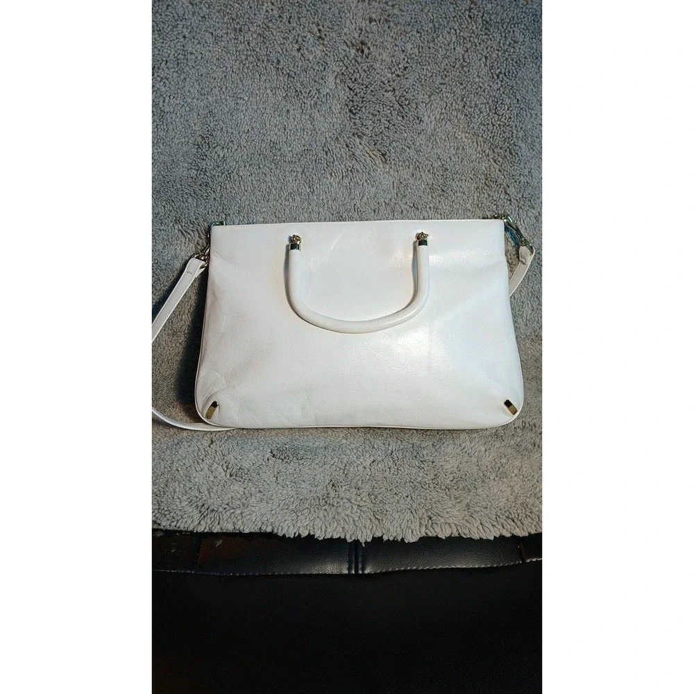Vintage 80's Lisette Brand White Leather Purse NWOT!